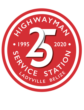 Highwayman Service Station 25th Anniversary badge
